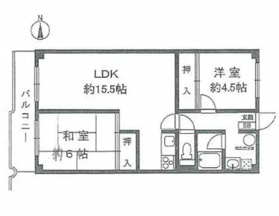 シャルマンコーポ第二谷町【413号室】の間取り