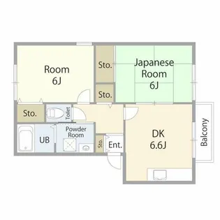 パセオ六甲【1階】の間取り