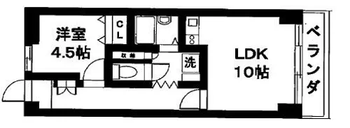 リゾティ英賀保【304号室】の間取り