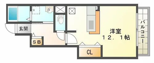 アイリスプレイス【1階】の間取り