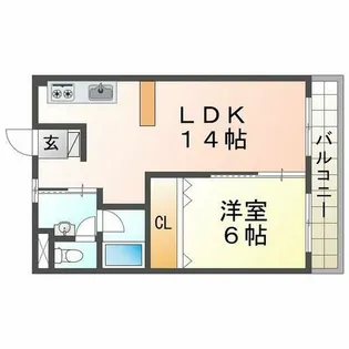 プラザ学園南【3階】の間取り