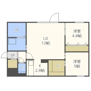 ブルーイング本町【1階】の間取り
