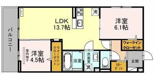 ル・リアン神戸【2階】の間取り