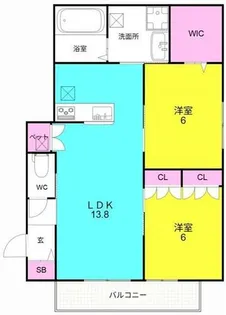 メゾン甲子園口【1階】の間取り