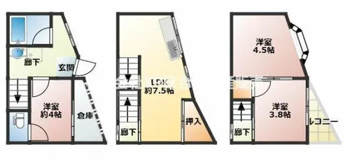 大阪府寝屋川市大成町【一戸建】の間取り