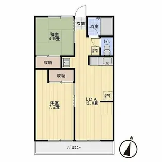 シティハイム フキB【2階】の間取り