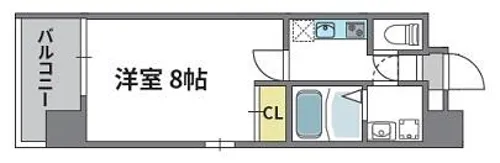 ウエンズ神戸【807号室】の間取り