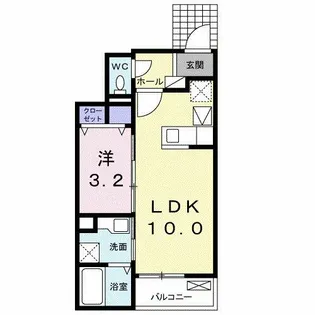 ヴァン・フォルス【1階】の間取り