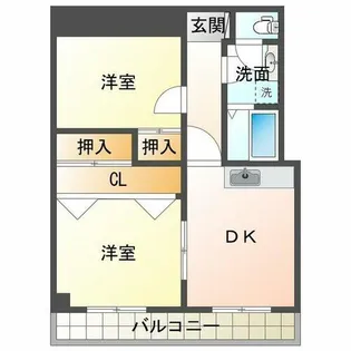 シャトラン藤江【3階】の間取り