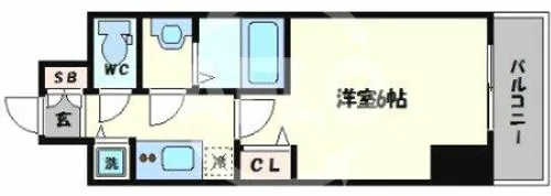 ララプレイス阿波座駅前フェリオ【5階】の間取り
