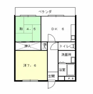 ノーブルカーサ【101号室】の間取り