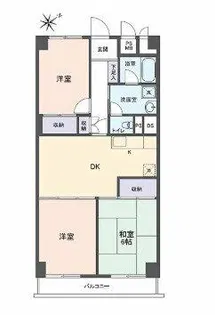 阿波座第2セントラルハイツ【9階】の間取り