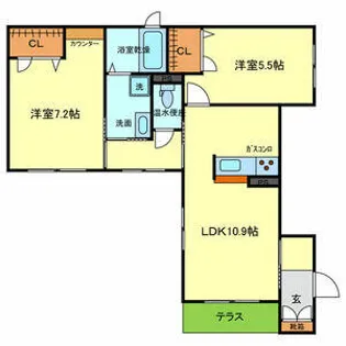 ベールプラザ【102号室】の間取り
