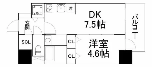 BLAU本町東(旧BPRレジデンス本町東)【12階】の間取り