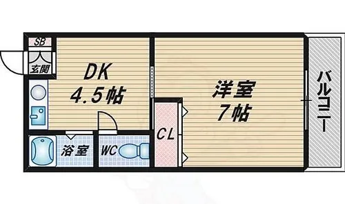 コーポ大槻【302号室】の間取り