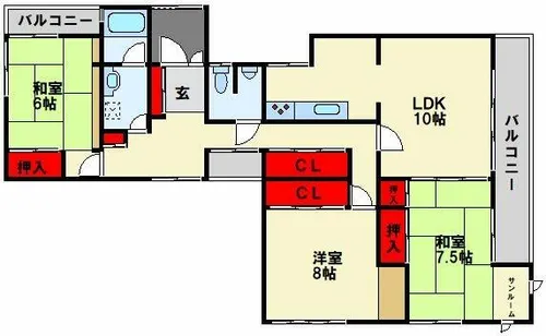 パラッツォ愛宕【2階】の間取り