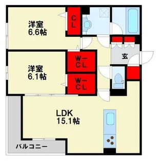 プラシード【2階】の間取り