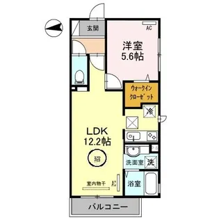 メゾンサフィール【101号室】の間取り