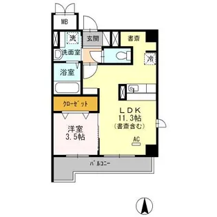 ラウレア【201号室】の間取り
