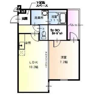 大阪府大阪市平野区長吉出戸4丁目【アパート】の間取り