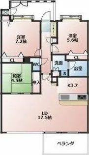 パルシオ東山元町【2階】の間取り