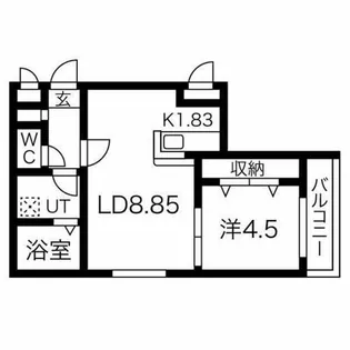 ソミューム宮の沢【1階】の間取り