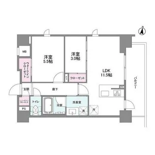 シーズンフラッツ緑地公園【0201号室】の間取り
