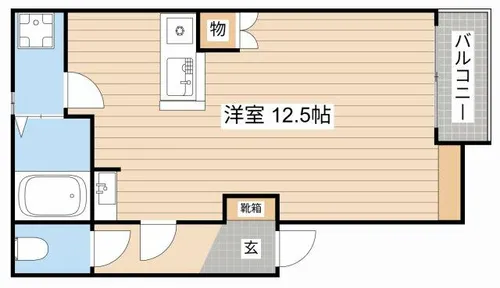ESハイツ壱番館【1階】の間取り