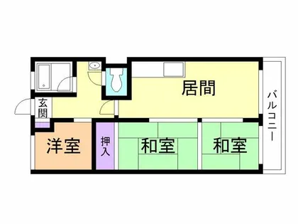 めぐみマンション【202号室】の間取り