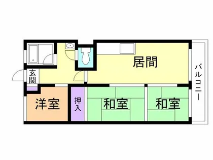 めぐみマンション【207号室】の間取り