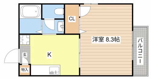 PRIM ROSE【0201号室】の間取り