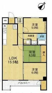 南千里オリーブウィラS棟【3階】の間取り