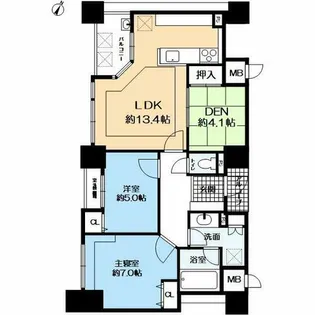 アパタワーズ神戸三宮【9階】の間取り