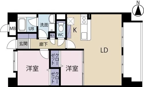 福岡県福岡市西区姪浜駅南2丁目【マンション】の間取り
