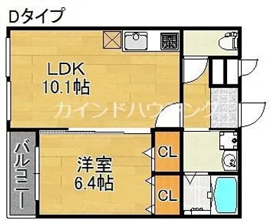 フジパレス西加賀屋【1階】の間取り