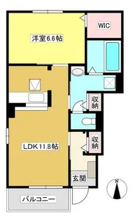 ラグーン岸脇Ⅱ【1階】の間取り