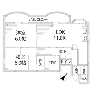 コーポラスSK【3号室】の間取り