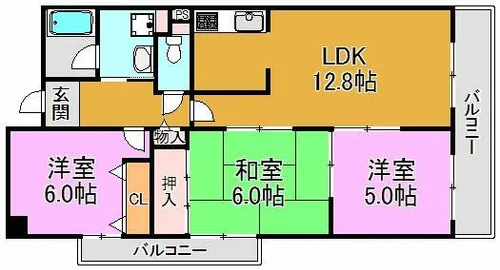 ポイントモーア【3階】の間取り