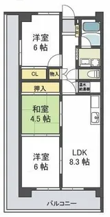 フローラ長田【7階】の間取り
