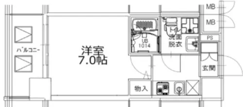 TOYOTOMI STAY Premium難波桜川【2階】の間取り