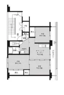ビレッジハウス洲本【1-107号室】の間取り