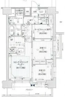 プレサンス ジェネ 上前津【14階】の間取り