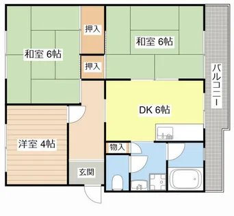 湖南コーポクライノⅠ【3階】の間取り