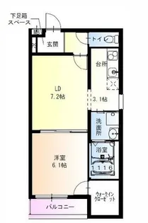 大阪府堺市西区浜寺石津町西4丁【アパート】の間取り