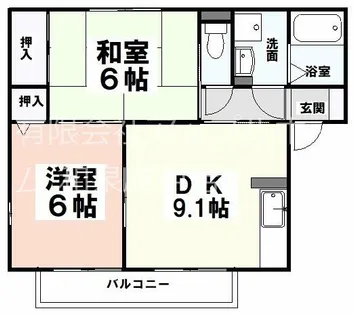 エステートたつみ【201号室】の間取り