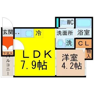 アンソレイエSAKAE【3階】の間取り