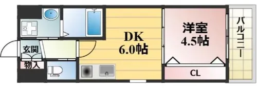 大阪府大阪市東成区深江北2丁目【マンション】の間取り