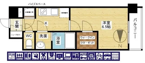ファーストフィオーレ塚本リベルテ【3階】の間取り
