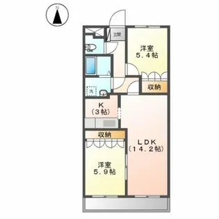 ボヌールAKI【1階】の間取り