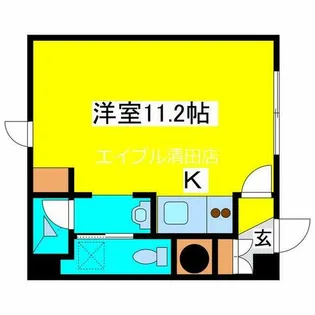 センタービレッジ813【C号室】の間取り
